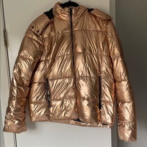 Marc New York Women's Shiny Copper Puffer Jacket